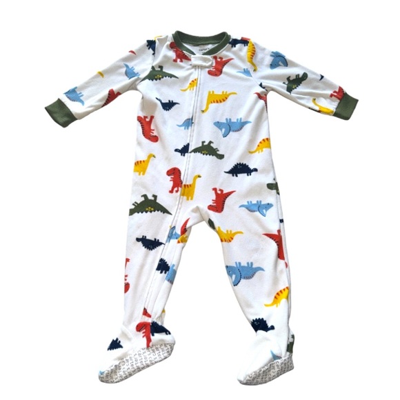 3/$20 CARTER’S 18M Dinosaurs Full Zip Fleece Footie Sleeper - Picture 1 of 2